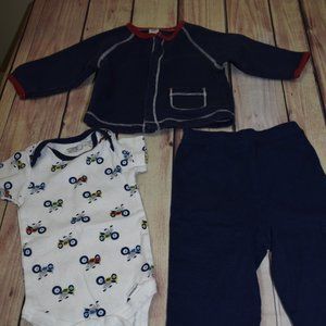 Baby Boys 3-6 Month Outfit Bodysuit Pants Jacket